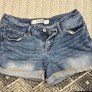 Charlotte Russe Distressed Blue Jean Shorts